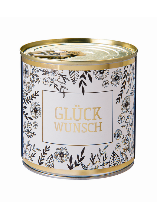 Cancake Glückwunsch Flower gold Schoko-Marzipan black&white Edition 1
